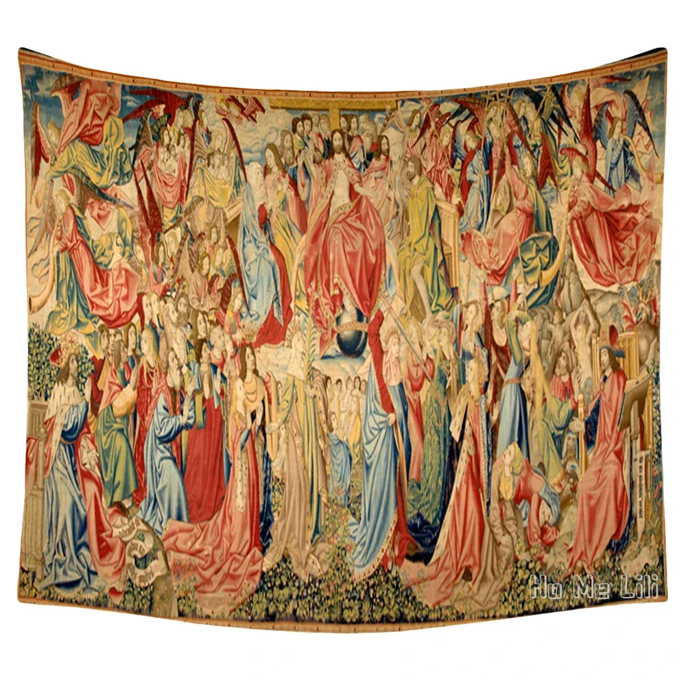 Christian Art Wall Hanging The Last Judgment Religious Tapestry Home Decoration For Living Room Bedroom Dorm