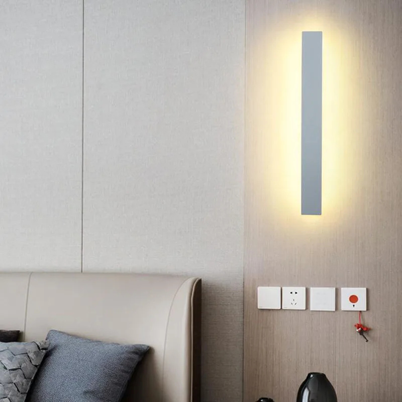 

Led Wall Lamp Minimalist Long Wall Light For Home Bedroom Living Room Surface mounted Sofa background Wall Sconce Lighting