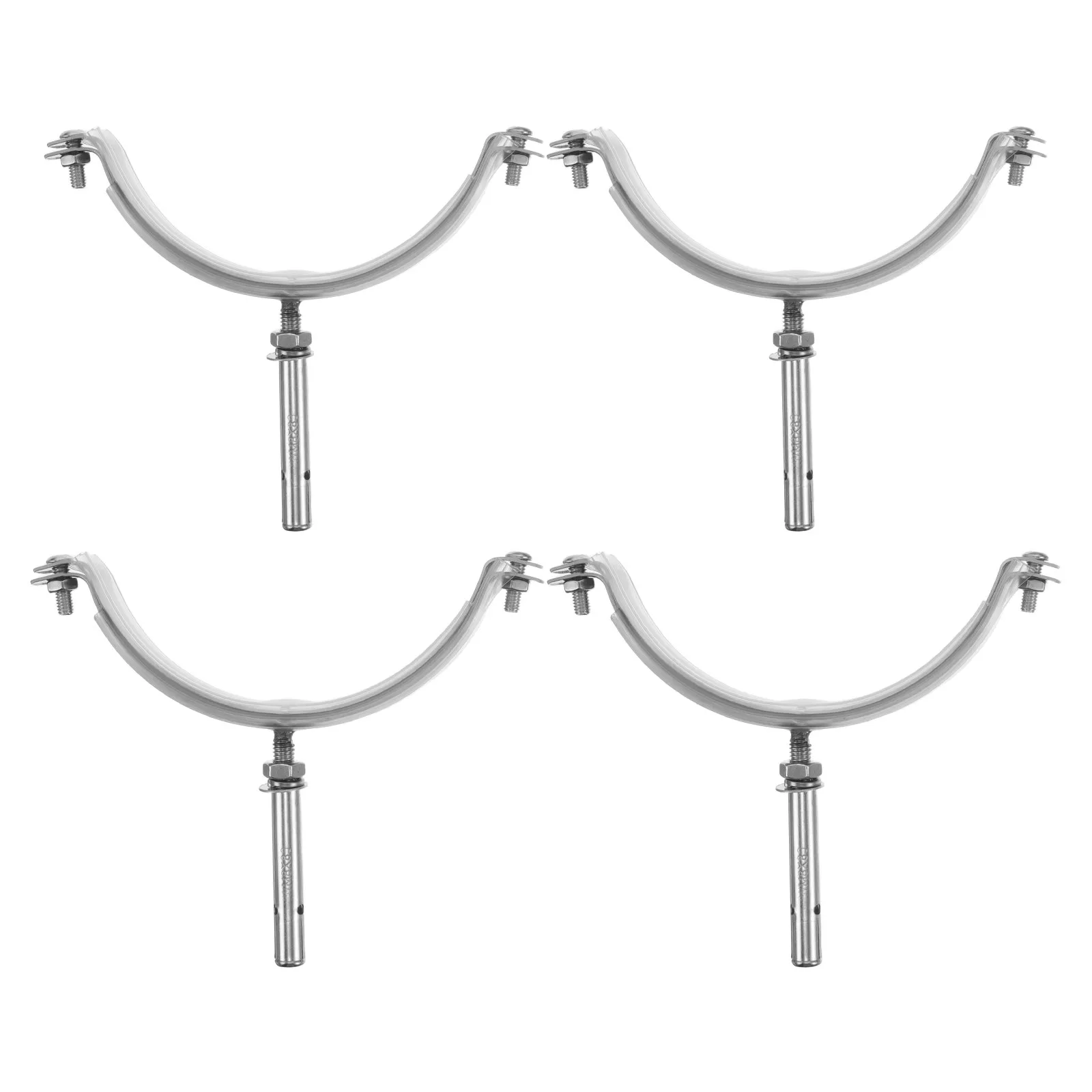 4Pcs Chimney Pipe Clamp Adjustable Heavy Duty Wall Support Bracket Stainless Steel Ventilation Pipe Holder Split Ring Gas Vent