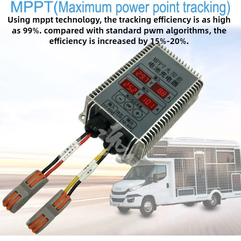 

Отличный MPPT контроллер заряда солнечных батарей 200W/300W/400W, 12V/24V, с регулируемым напряжением зарядки 10-30V, дисплеем, автоматическим режимом, водонепроницаемый