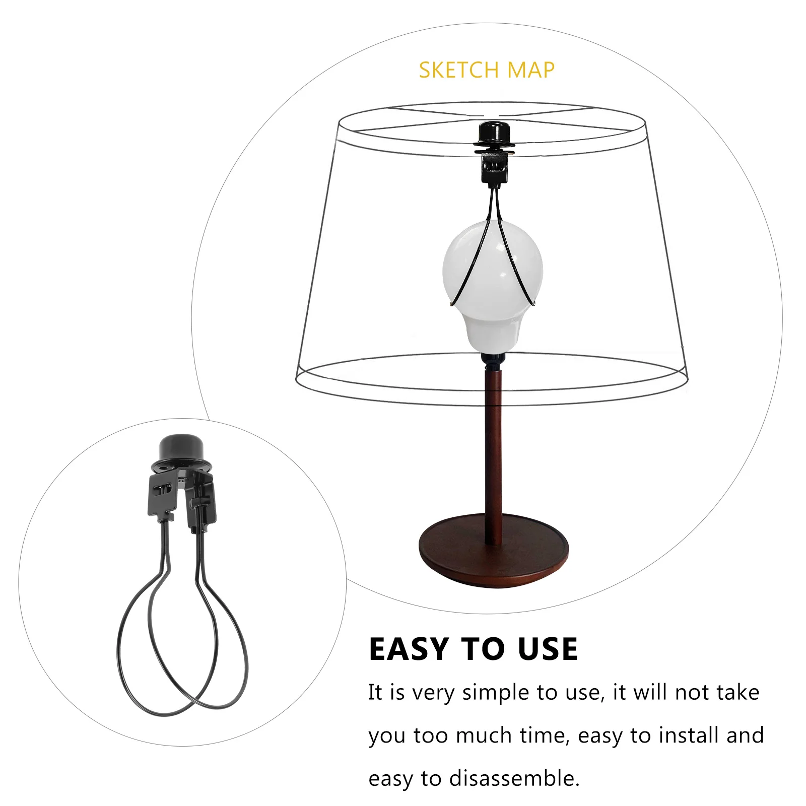 Shade Adapter Bulb Clip Rust Resistant For Diy Lamp Repair Lighting Accessories Lamp Harp Replacement Parts