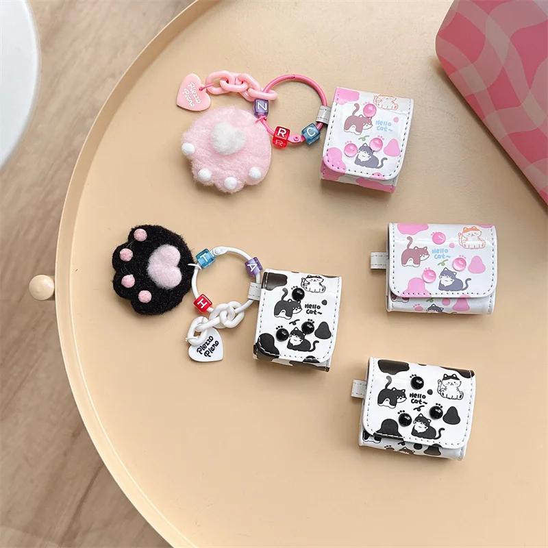 

Tie Dou Cat Cartoon Headphone Cover, Bluetooth Case, Suitable for Apple Airpods 1/2 Generation, 3rd Generation, Pro Full Cover