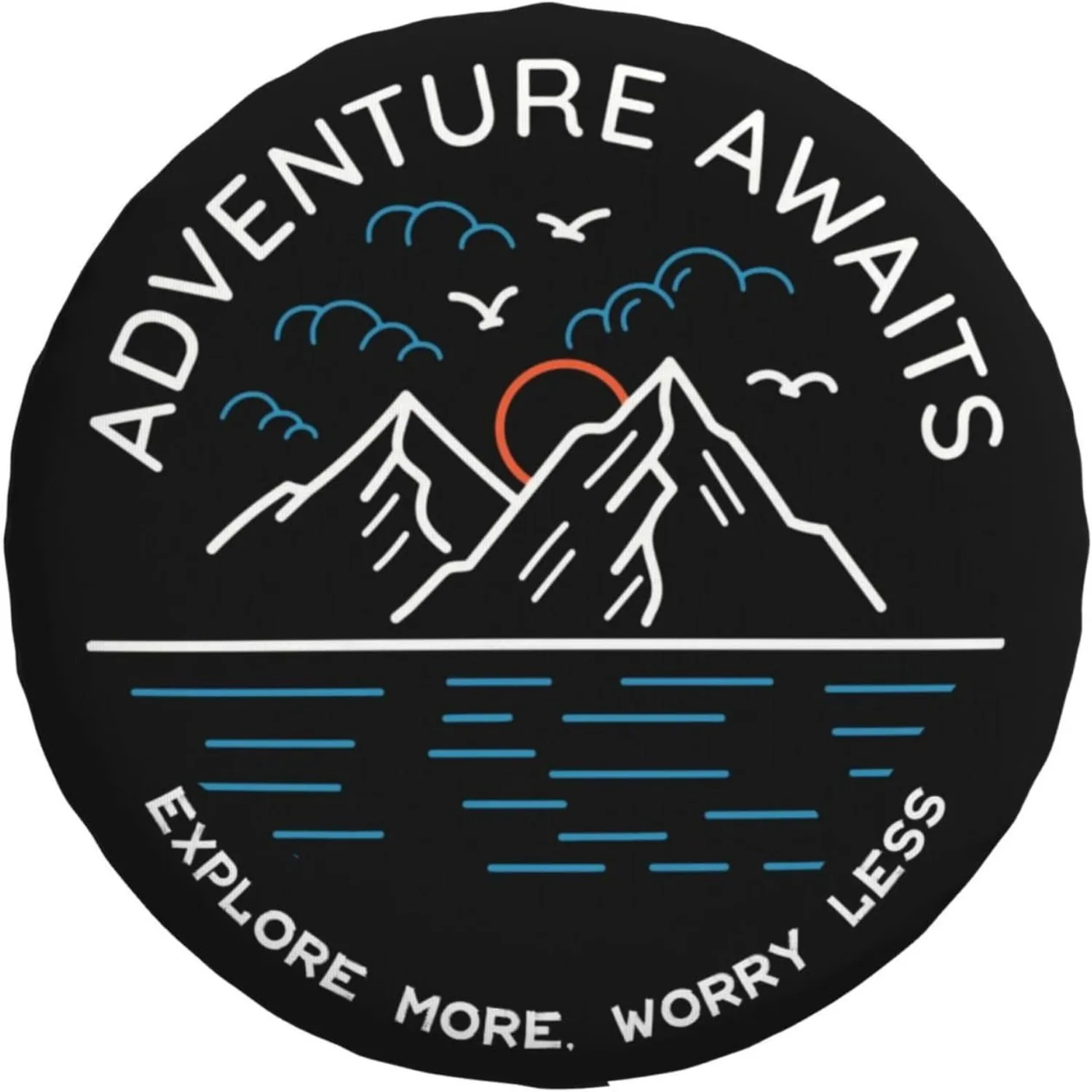 One Piece Of ADVENTURE Design, A Universal Cover For Spare Tires, Compatible With 14, 15, 16, And 17-Inch Tires.