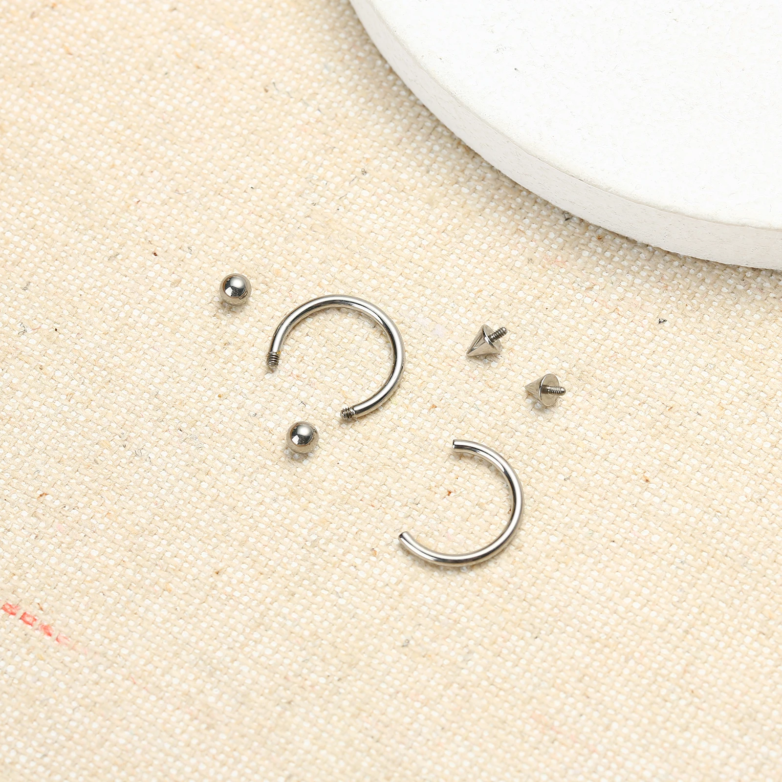 Nose Ring G23 Titanium 16G Eyebrow Lip Navel Belly Piercing Ring Helix Tragus Cartiage Earrings Septum Horseshoe Body Jewelry