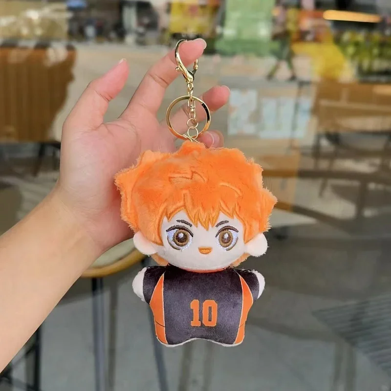 13cm Haikyuu Plush Toy Hinata Shoyo Keychain Kageyama Anime Peripheral Mini Volleyball Stuffed Doll Bag Pendant Gifts