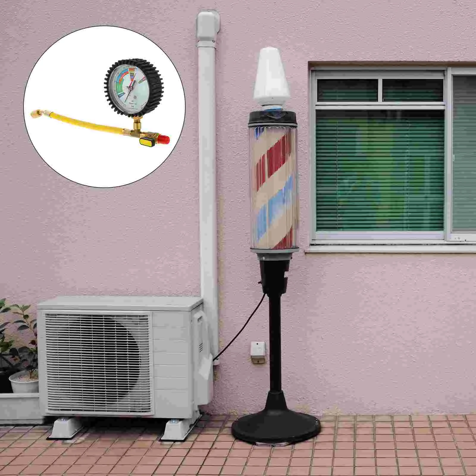 LED 조명 체크리스트 에어컨 게이지, 질소 압력 테스터, Ac 냉동 게이지 테이블