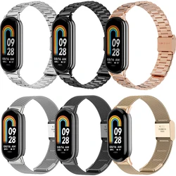 For Mi band  Xiaomi bracelet 8/NFC metal strap band  miband 8 Replace the strap replaceable bracelet  stainless steel strap