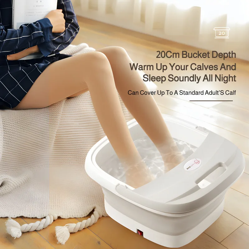 

Foldable Thermostatic Foot Soaking Bucket Heated Automatic Foot Wash Basin Electric Foot Bath Tub Spa Foot Massage Foot Basin