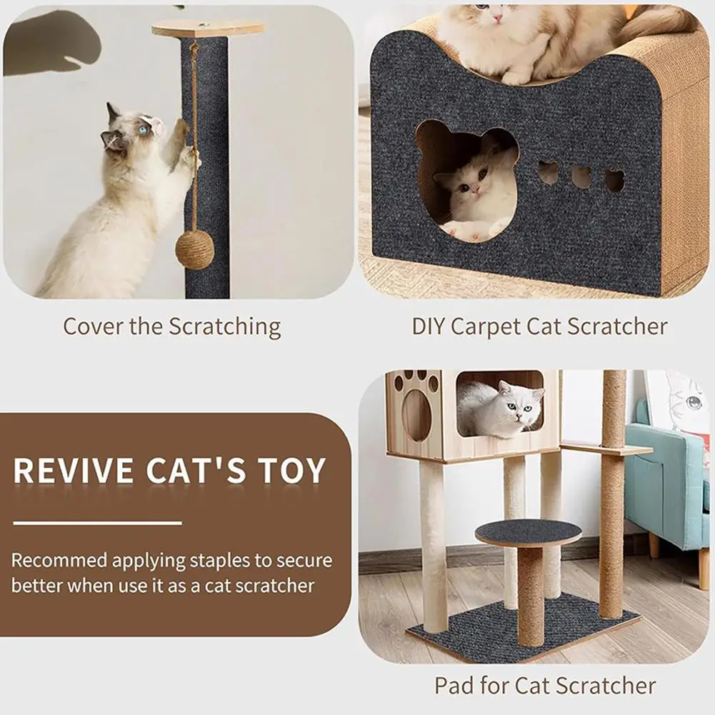 30cm Self-adhesive Carpet Cats Scratch Board Wall Anti Sharpen Paws Diy Board Mat Cats Sofa Scratch Scratch Sofa S7s7