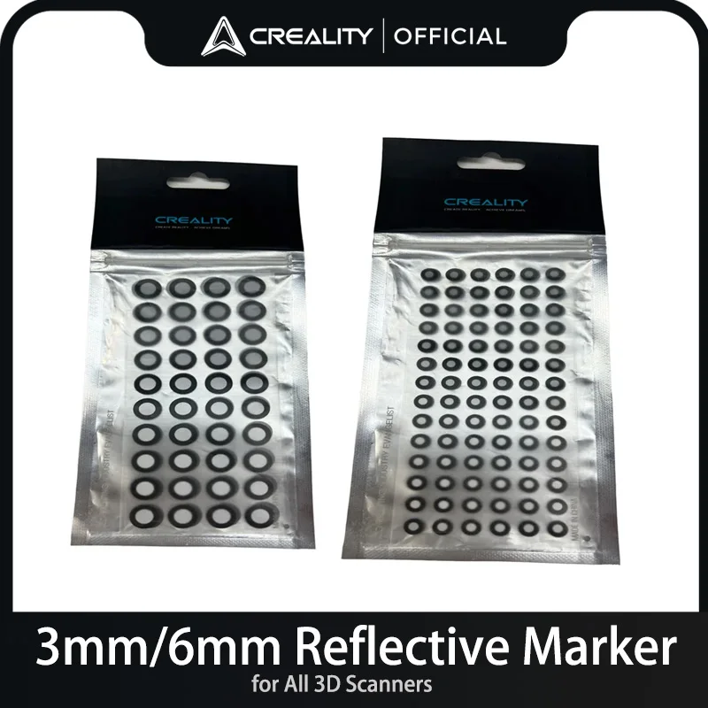 Creality 3/6mm 3D Scanning Mark Point Reflective Marker for Creality CR-Scan Raptor / Otter / Ferret Pro 3D Scanner Tracking Dot