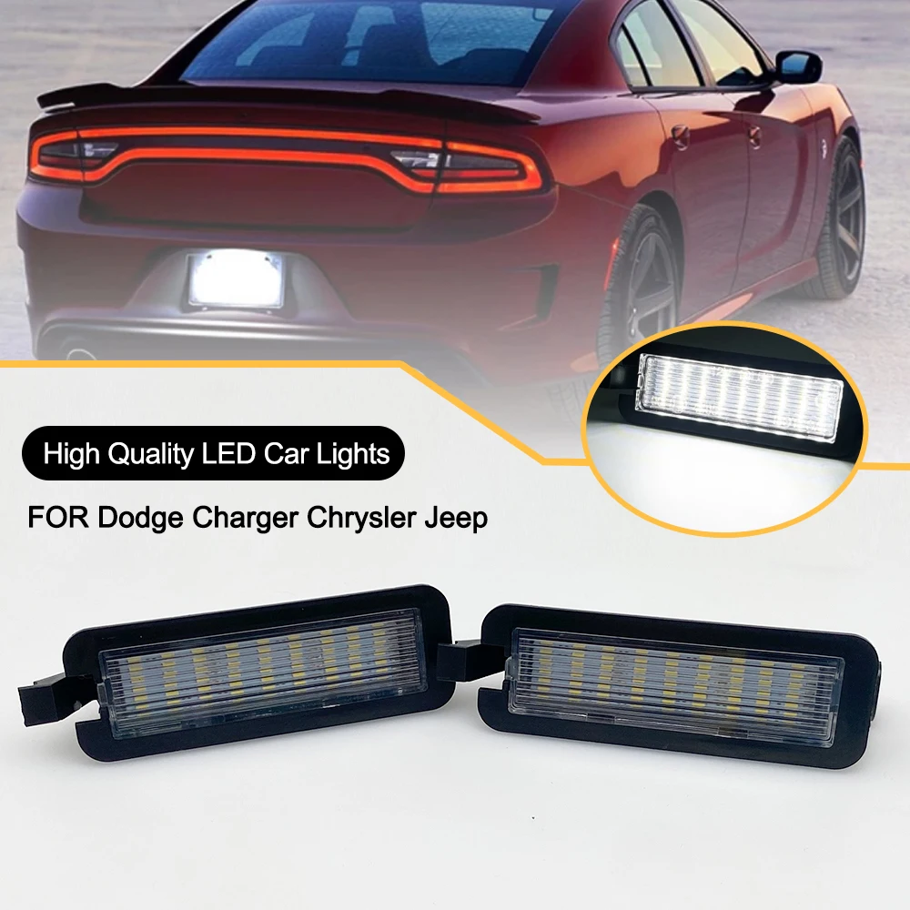 

LED License Plate Tag Light Lamp for Dodge Charger Challenger 2015 2016 2017 2018 2019 2020 2021 2022 for 2017-up Jeep Compass