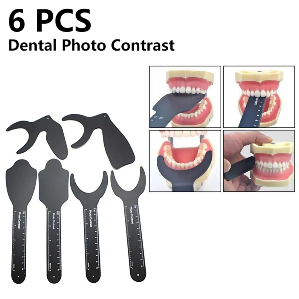 Dental Orthodontic Black Background Photo Image Contrast Board Metal Oral Cheek Plate Dentist Tools 1Set/3Set/5Set