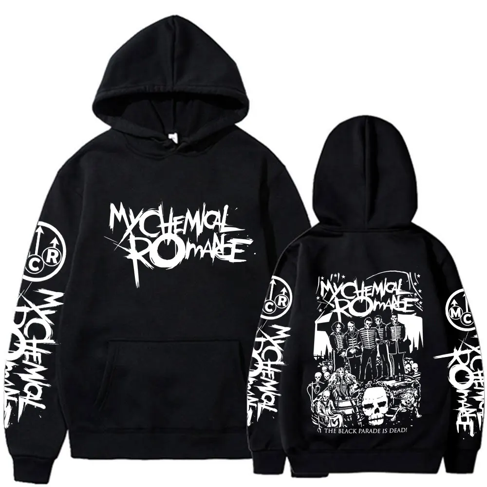 

My Chemical Romance Rock Band Hoodies Black Parade Punk Emo Hooded Sweatshirts Men Women Fashion Vintage Gothic Hip Hop Pullover