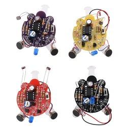 Photosensitive Mobile Robot Kit Firefly DIY Kit Bulk Tail Breathing Light Kit Fun Electronic Education Training