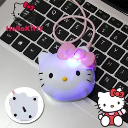 Nuovo Hello Kitty Mouse fotoelettrico simpatico cartone animato creativo femminile Laptop interfaccia USB Mouse cablato animazione accessori per Computer