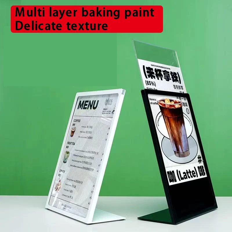 Acrylic panel menu display rack A4 A5 A6, L-shaped vertical table card table card high-end plastic wine plate catalog menu