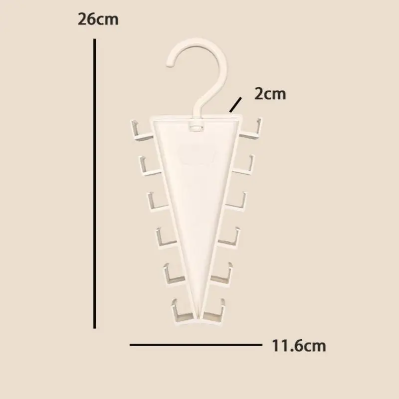 2Pcs Double Sided 12 Hooks Storage Rack V Shaped Baseball Cap Holder Belt Hat view 6
