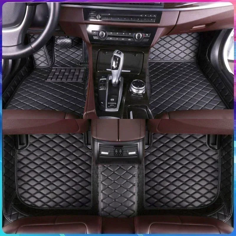 Samochodowe dywaniki podłogowe do Hyundai Sonata DN8 MK8 2020 2021 2022 Auto Interior Parts Luxury Mat Leather Rug Set Carpet Car Accessories