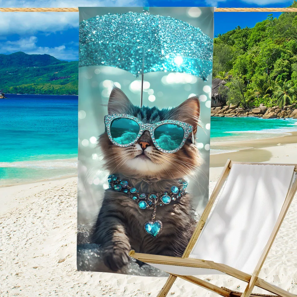 1pc Oversized Microfiber Beach Towel Suitable for Travel, Pool & Poolside Quick-Dry Ultra Absorbent Lightweight Towel with