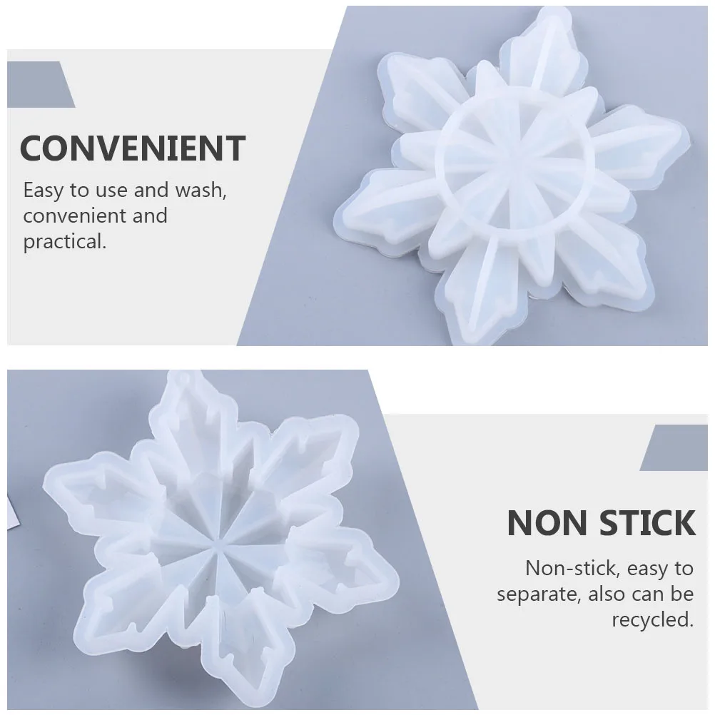 

Silicone Snowflake Pendant Mold Diy Crystal Epoxy Mould For Handmade Jewelry Craft Hanging Ornament Making Kit Transparent