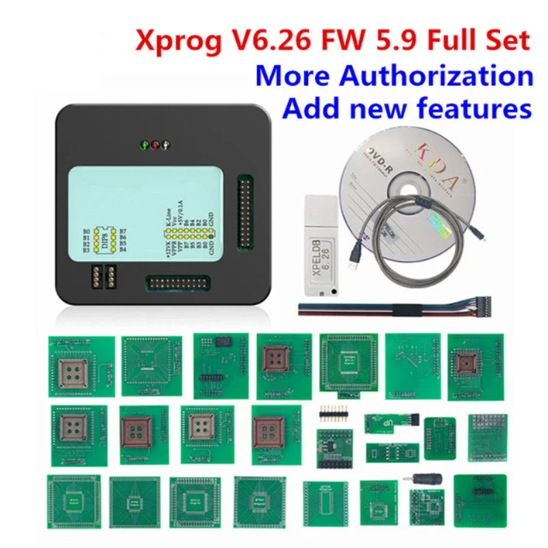 XProg-M Xprog M V6.12 V6.26 V6.50 ECU 칩 튜닝 프로그래머 도구, X Prog M Box XPROG-M 6.50, USB 프로그래머 도구 없음, 신제품