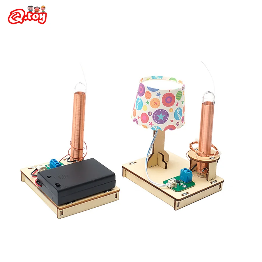 

DIY Wireless Power Transmission Model Pack Wooden Puzzle STEM Technological Gatget Science Experimental Tool Kit Educational Set