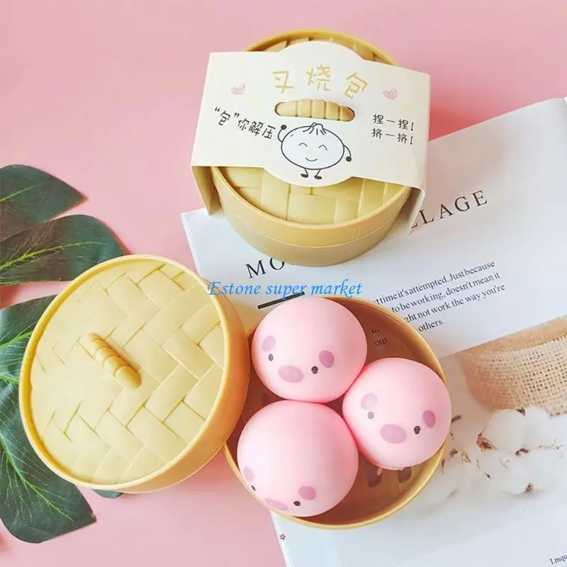 090B そわそわおもちゃストレスリリーフボールノベルティおもちゃキッチンモデル自閉症用蒸しパンのおもちゃ