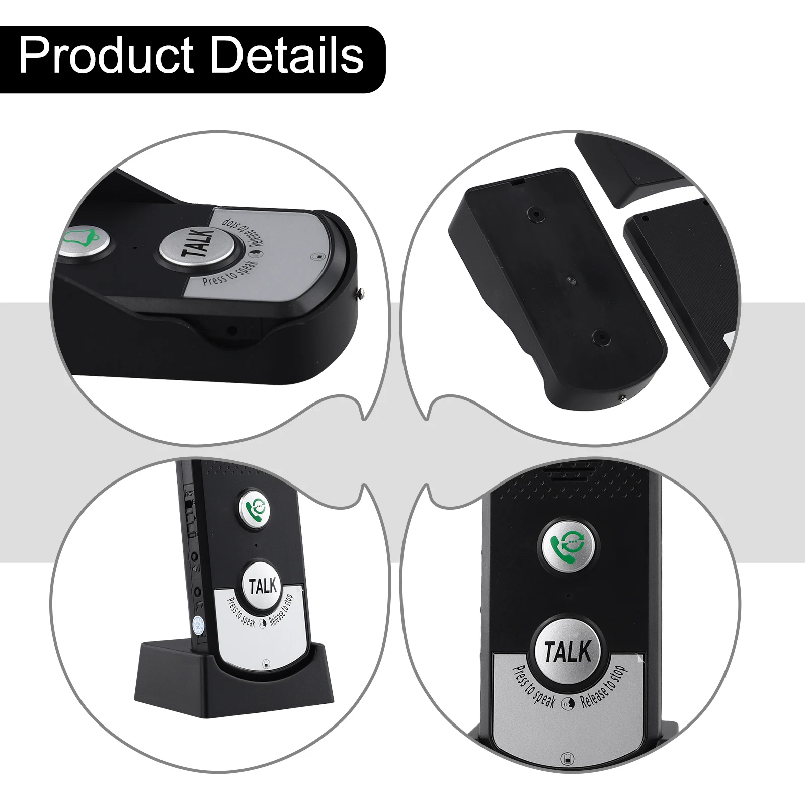 Long Range Doorbell 1000m Doorbell Home Security Built-in 2k MAh Battery Strong Penetration Two-way Communication