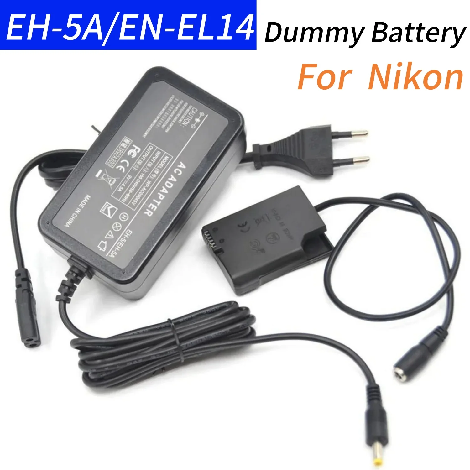 

EH-5 EP-5A AC Adapter Charger EN-EL14 Dummy Battery for Nikon D5600 D5500 D5300 D5200 D5100 D3400 D3200 D3100 P7800 P7700 P7100