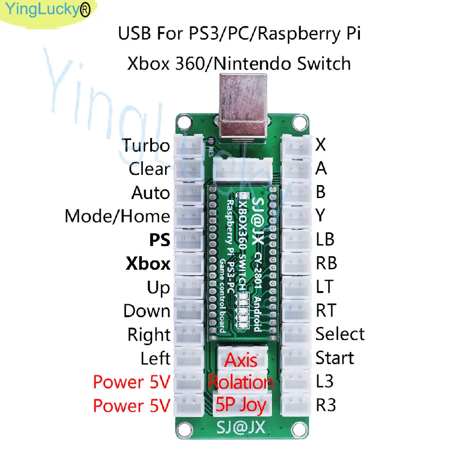 New XBOX 360 Zero Delay control board USB encoder for xbox360,ps3