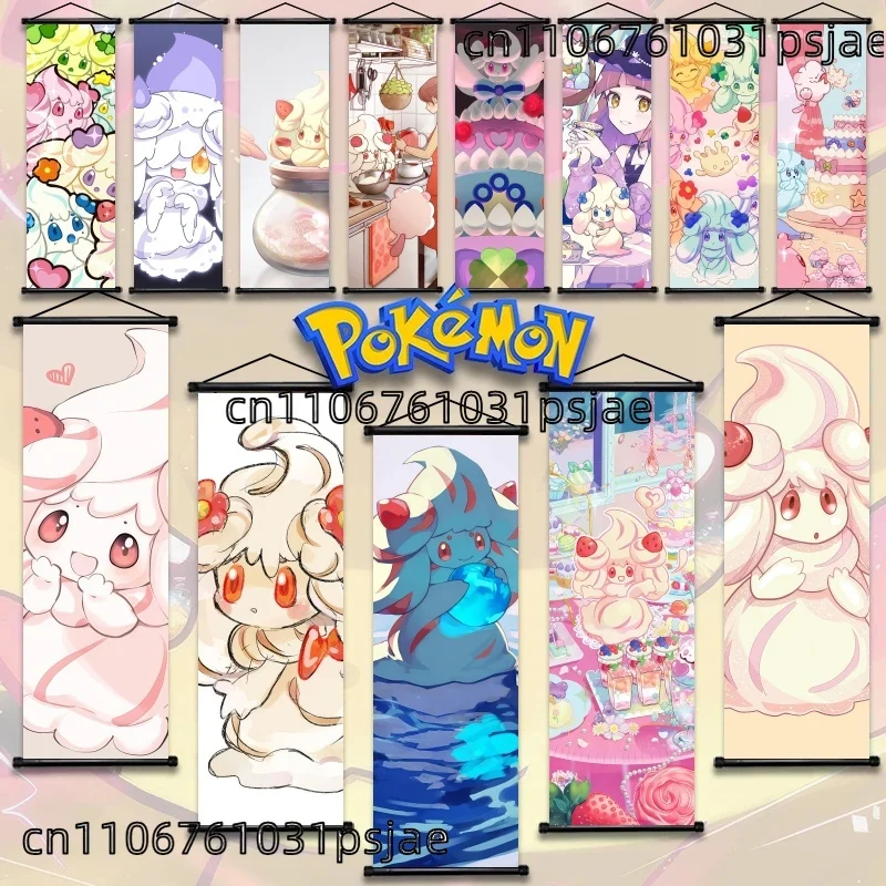 

Очаровательный настенный декор из прокрутки Alcremie Pokémon — Младеньте свою комнату с помощью сладкой ауры феи — Тип покемона