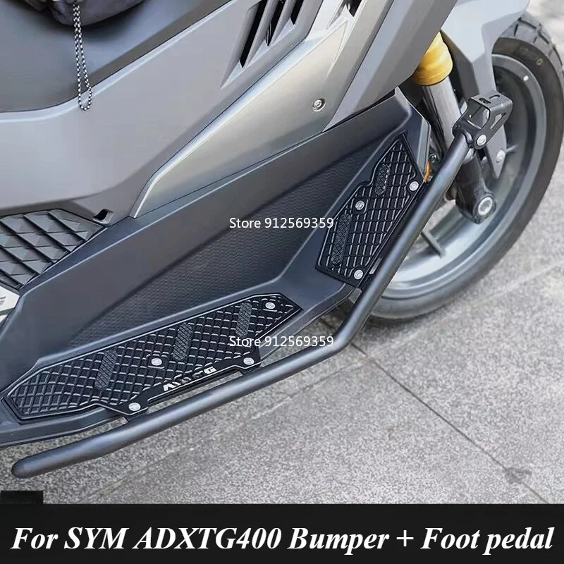 For SYM ADXTG400 ADXTG 400 Motorcycle Engine Aluminum Alloy Spotlight Bracket Guard Highway Crash Bar Frame Protection Bumper
