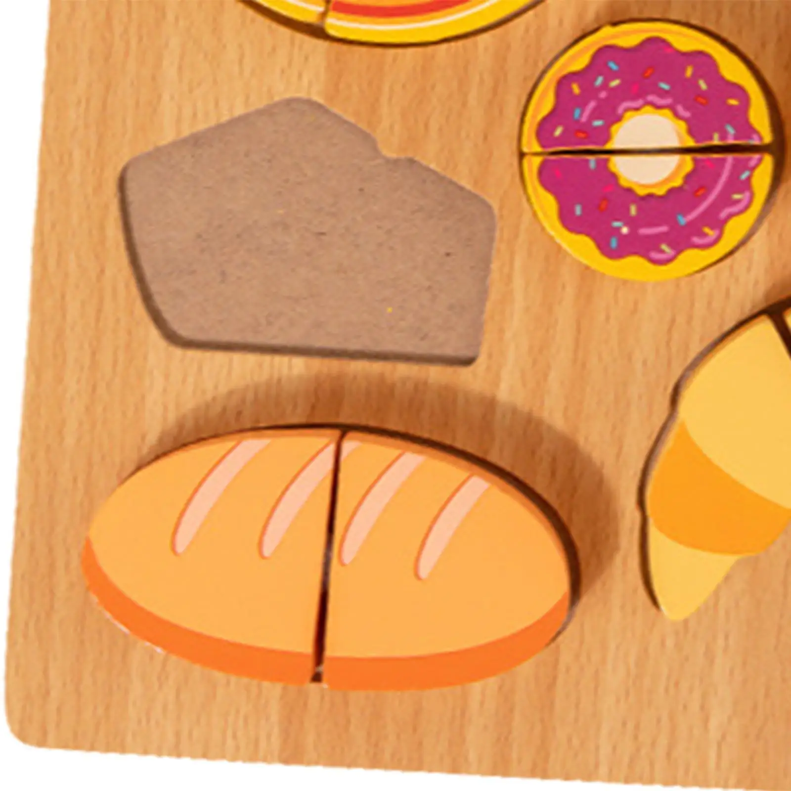 Houten snijpuzzel Voorschoolse educatieve rollenspel Montessori Fantasiespel Voedsel snijpuzzel voor meisjes Kinderen Jongens Kinderen