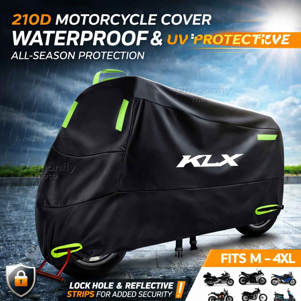 For Kawasaki KLX230 KLX 230 KLX300 KLX 300 140 Motorcycle Cover Waterproof Outdoor Scooter UV Protector Rain Cover