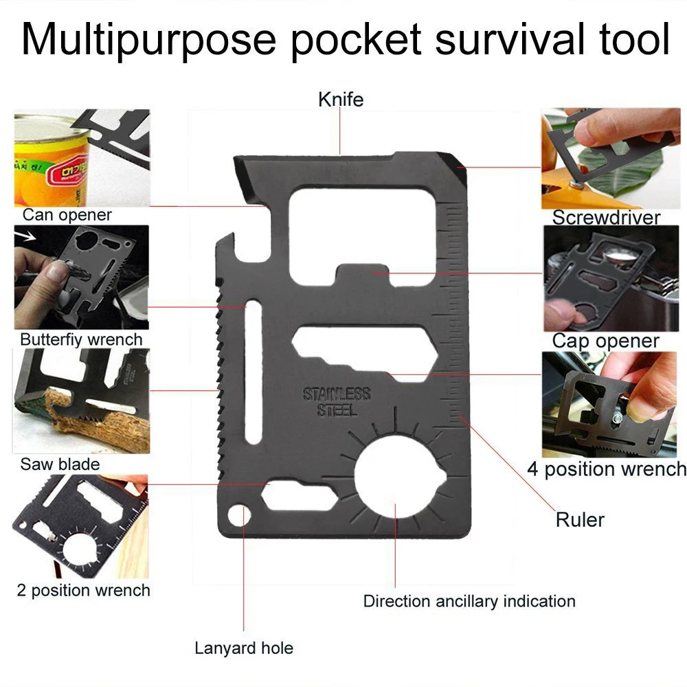 15 IN 1 Emergency Survival Kit Gear Camping Travel Multifunction Tactical Defense Equipment First Aid SOS Wilderness Adventure