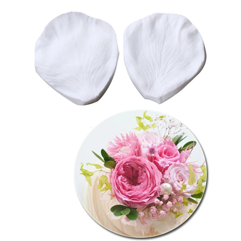 Large Carnation Veiners Silicone Molds Fondant Sugarcraft Gumpaste Clay Water Paper Cake Decorating Tools CS259