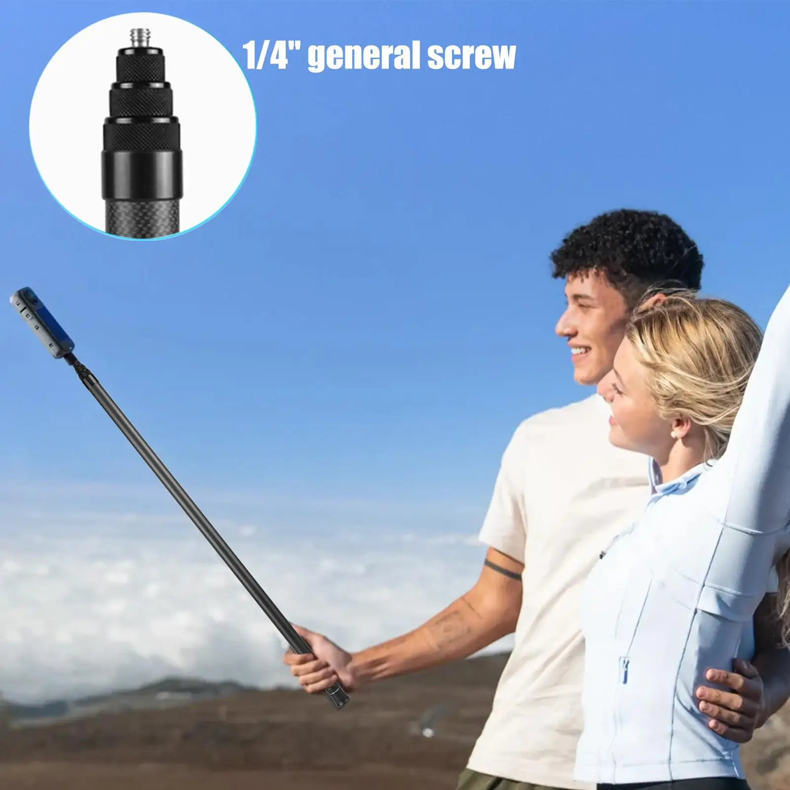 

Палка для селфи с камерой, спортивная камера, выдвижная палка для селфи, легкое оборудование, панорамный столб для любителей фотографий