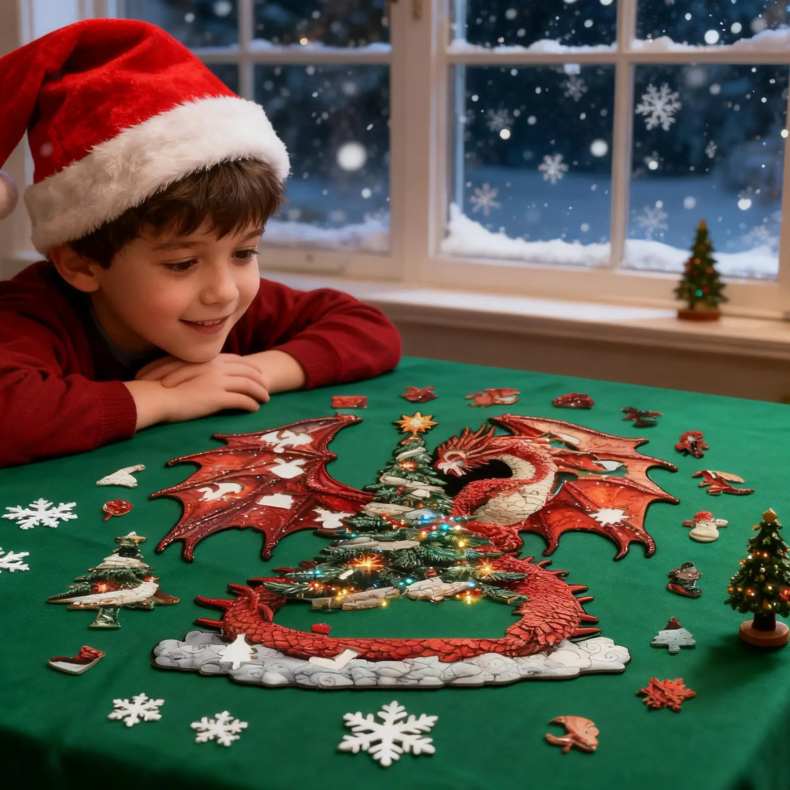 

Jigsaw Puzzles Interactive Dragon Design Christmas Wooden Dragon Jigsaw Puzzle For Men Women Boys Youth Teens Husband Son