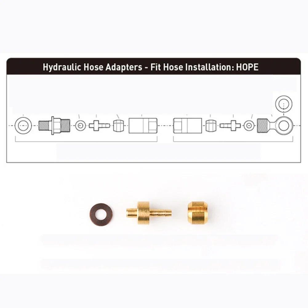 Bike Bicycle Hydraulic Brake Hose Nut Fittings Kit For HOPE TECH3 V4/E4/X2  Aluminum Alloy Bike Tubing Connector Bicicleta