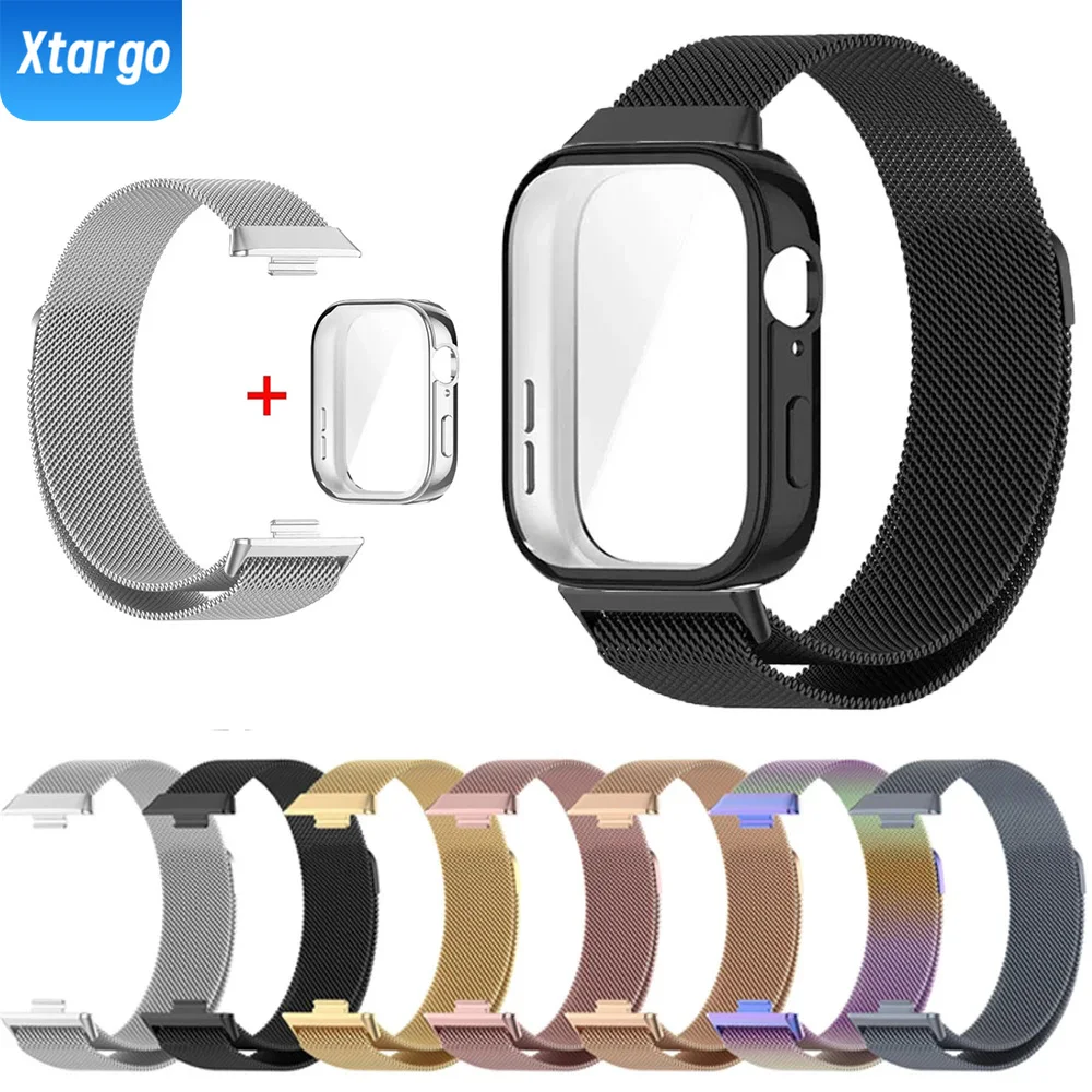 

TPU Case+Metal Strap for Huawei Watch Fit 3 Statinless Steel Bracelet Milanese Magnetic Wristband For Huawei Watch Fit3 Correa