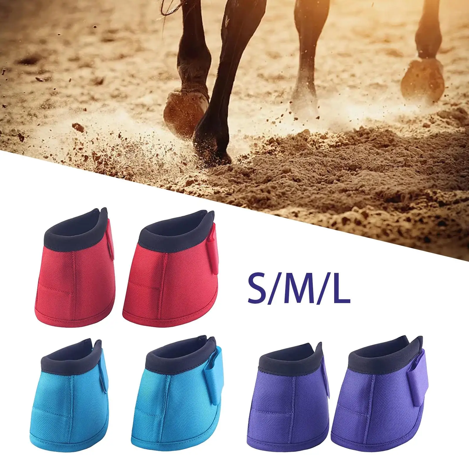 Bell Boots for Horses, Riding Accessories, Lightweight, Protective, Shock