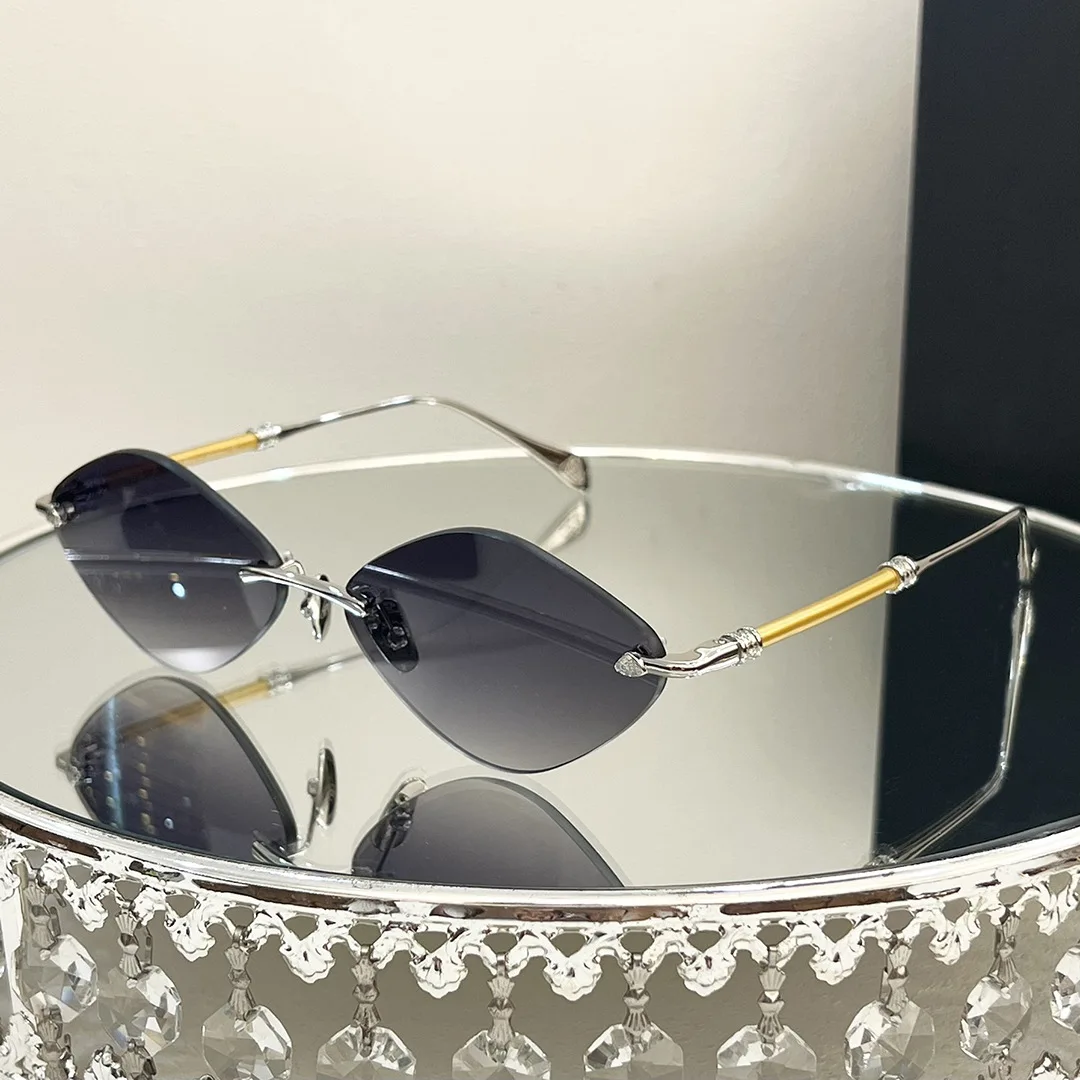 

Trendy Designer Brand Sunglasses for Men Stylish Metal Alloy Rhombus Frame for Women UV400 Outdoor Festival Fashion Eyewear