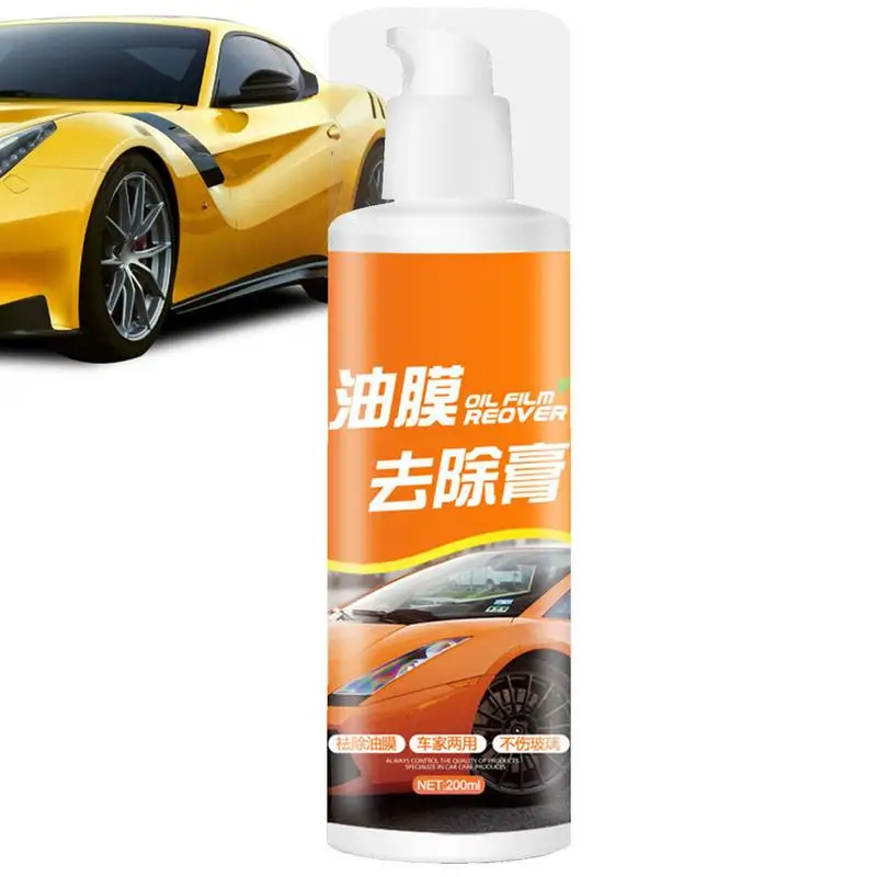 

Car Windshield Oil Film Cleaner Glass Film Removal Paste Glass Stripper & Water Stains Remover Windshield Cleaner Spray Won't