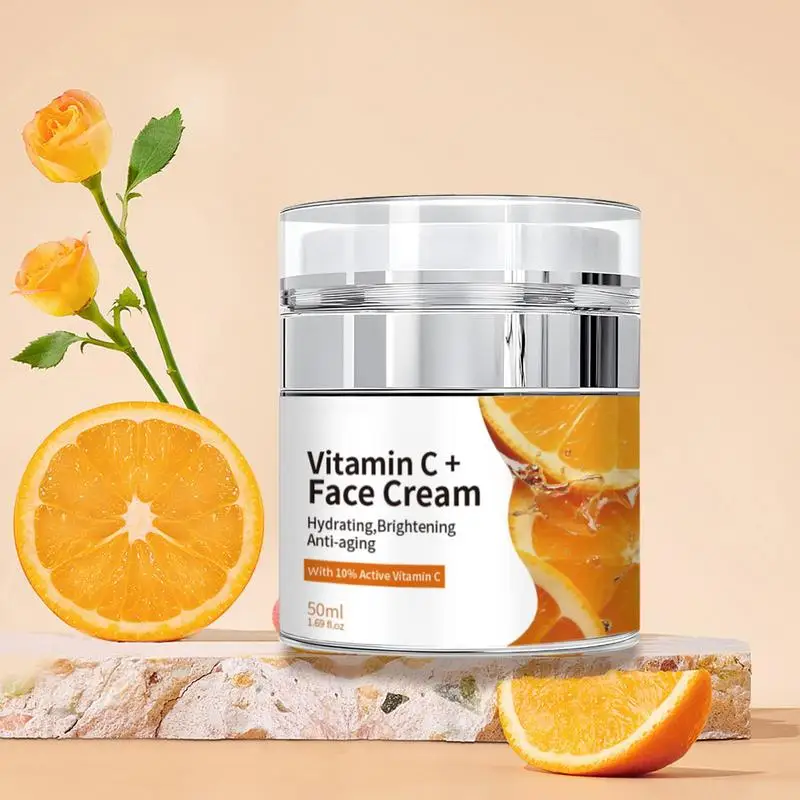 

50ml Vitamin C for Face Cream Pigments Dark Spots Removal hydrating Facial Cream brightening Skin Care Products Beauty Health