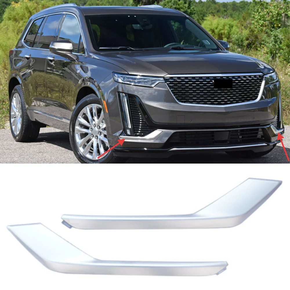 

For Cadillac XT6 2018-2024 car front bumper fog light frame decorative strip
