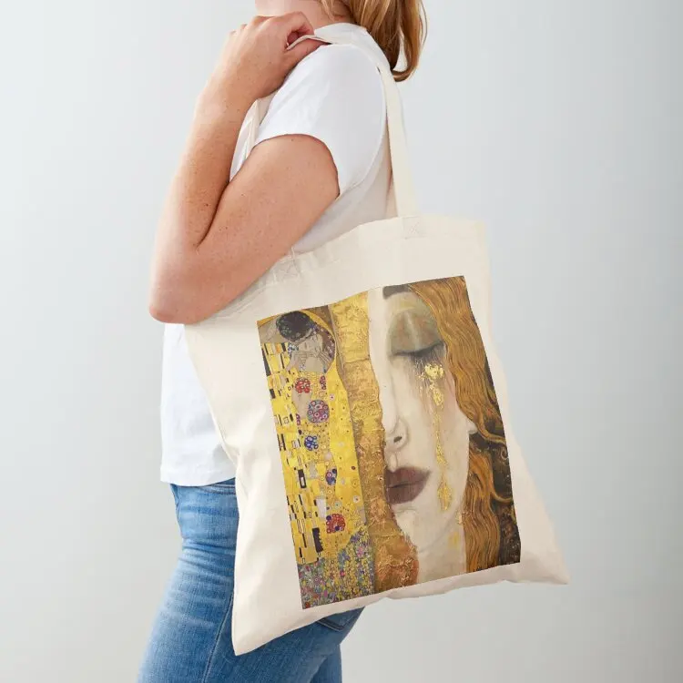 

Golden tears - Gustav Klimt Tote Bag hand bag ladies canvas tote bags eco bag folding personalized tote