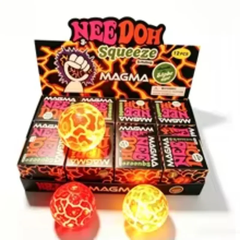 Neues Produkt NeeDoh Glitzer-Magma-Kugel Knisterndes Stressabbau-Spielzeug Quetschspielzeug Schöner Würfel Sensorisches Spielzeug für Erwachsene Geschenke