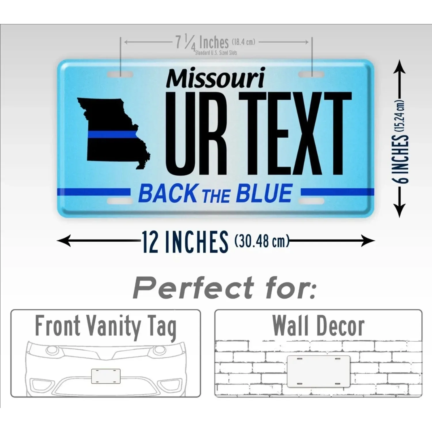 Custom Name Vintage Missouri State Metal Sign 6x12 Inch Rustic Waterproof Indoor Outdoor Wall Decor