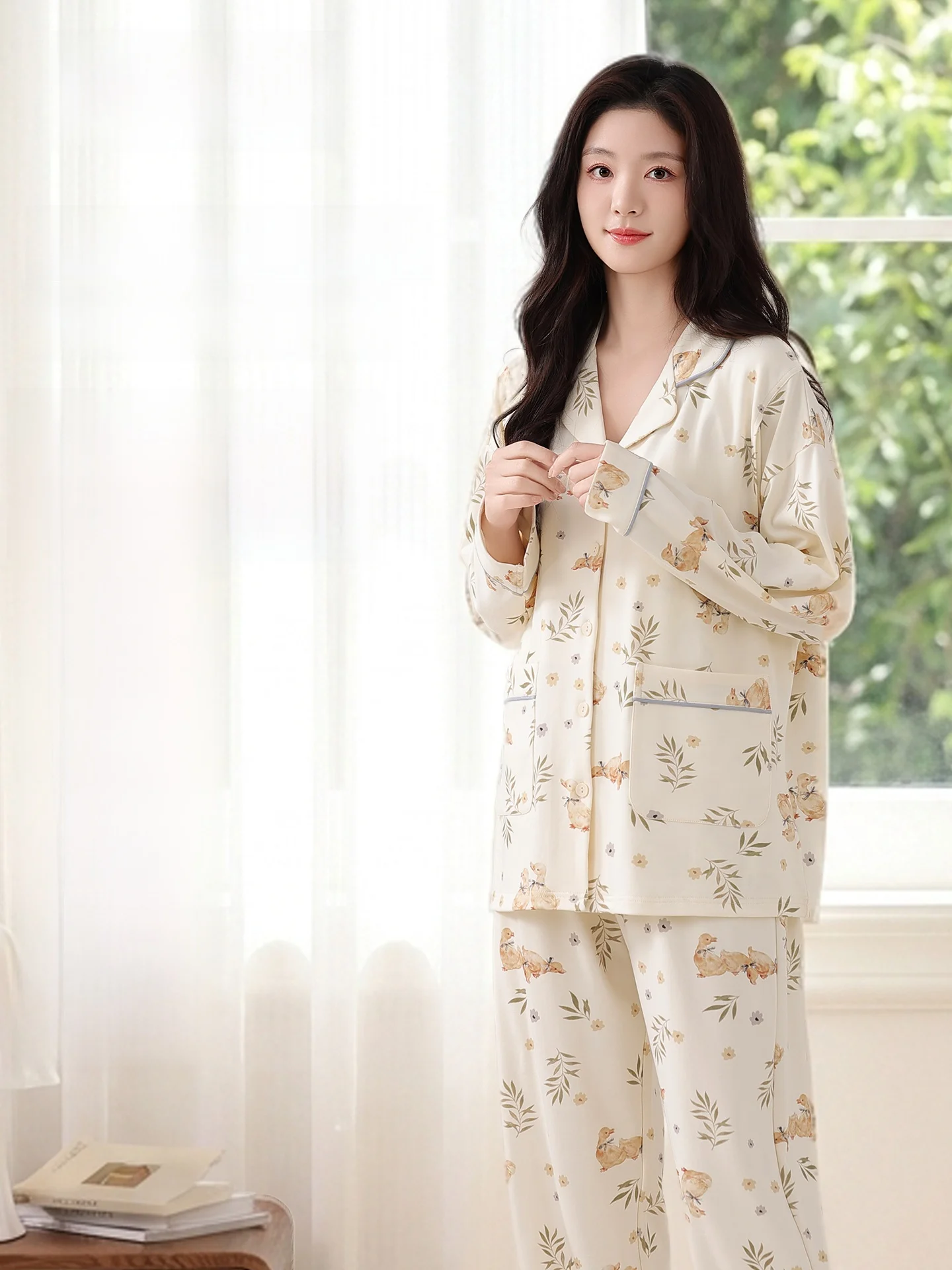 conjunto-de-ropa-de-dormir-postparto-de-algodon-puro-absorbente-de-sudor-talla-grande-ropa-de-casa-para-madres-lactantes-comoda-suave-y-holgada