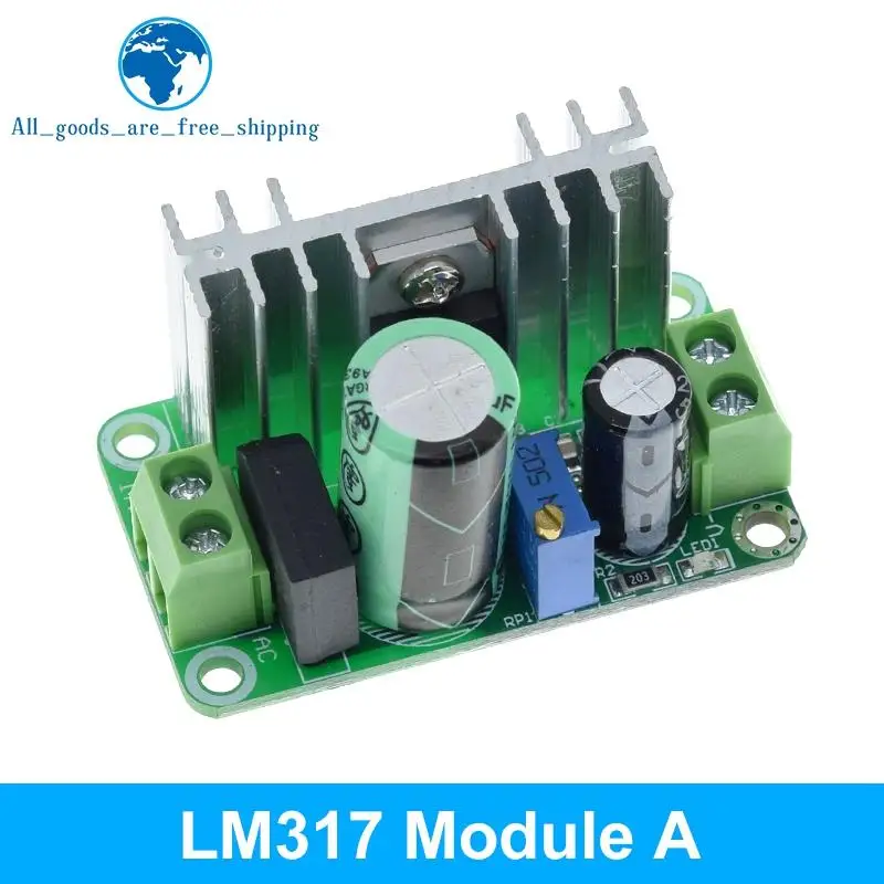 LM317T DC-DC Verstelbare Converter Buck Step Down Printplaat Module Lineaire Regulator Voeding Met Gelijkrichter Filter LM317